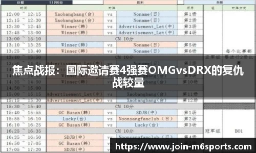 焦点战报：国际邀请赛4强赛OMGvsDRX的复仇战较量